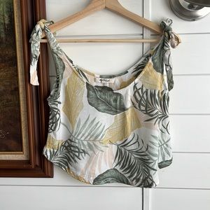 Rip Curl cropped tie shoulder top